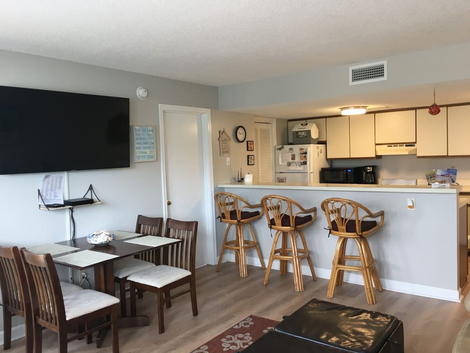 vinyl flooring throughout condo