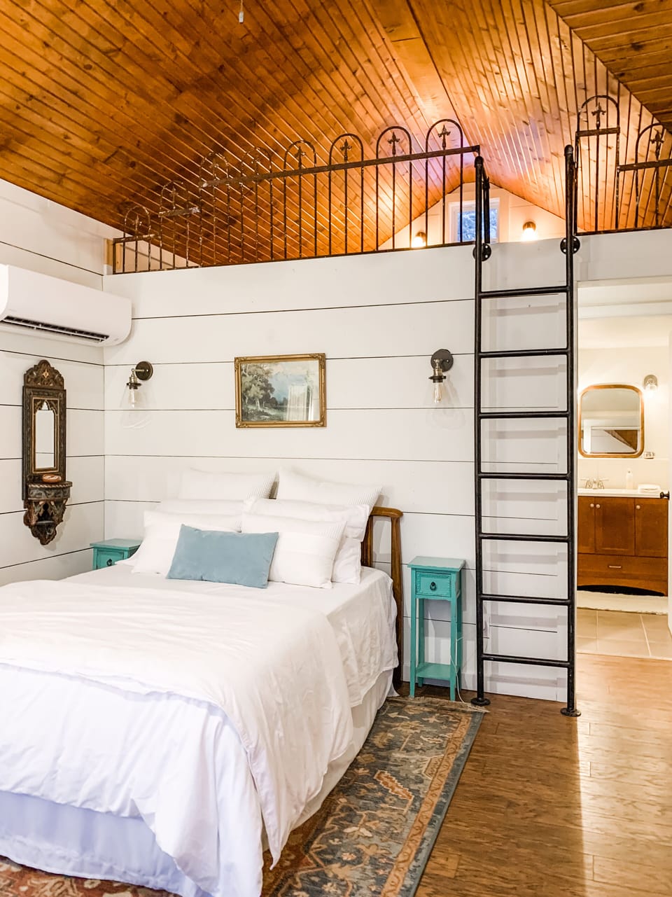 Primary bedroom with sleeping loft