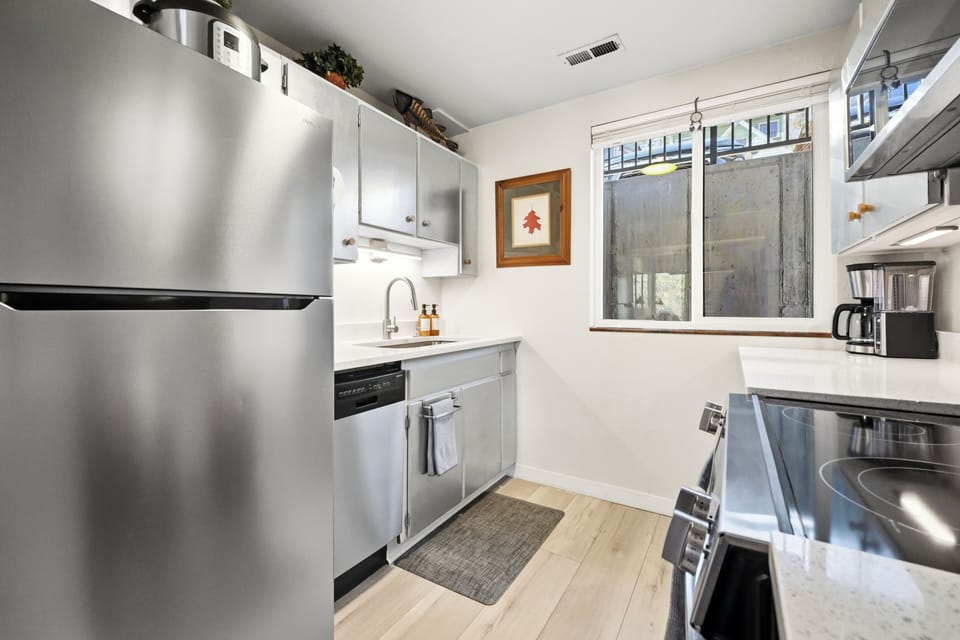 Fully stocked and functional kitchen for preparing meals at home