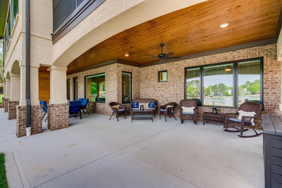 Patio seating options.