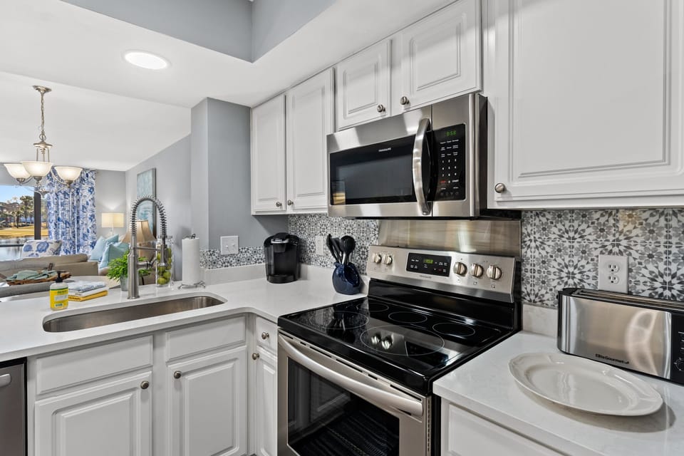 Fully stocked kitchen with Keurig