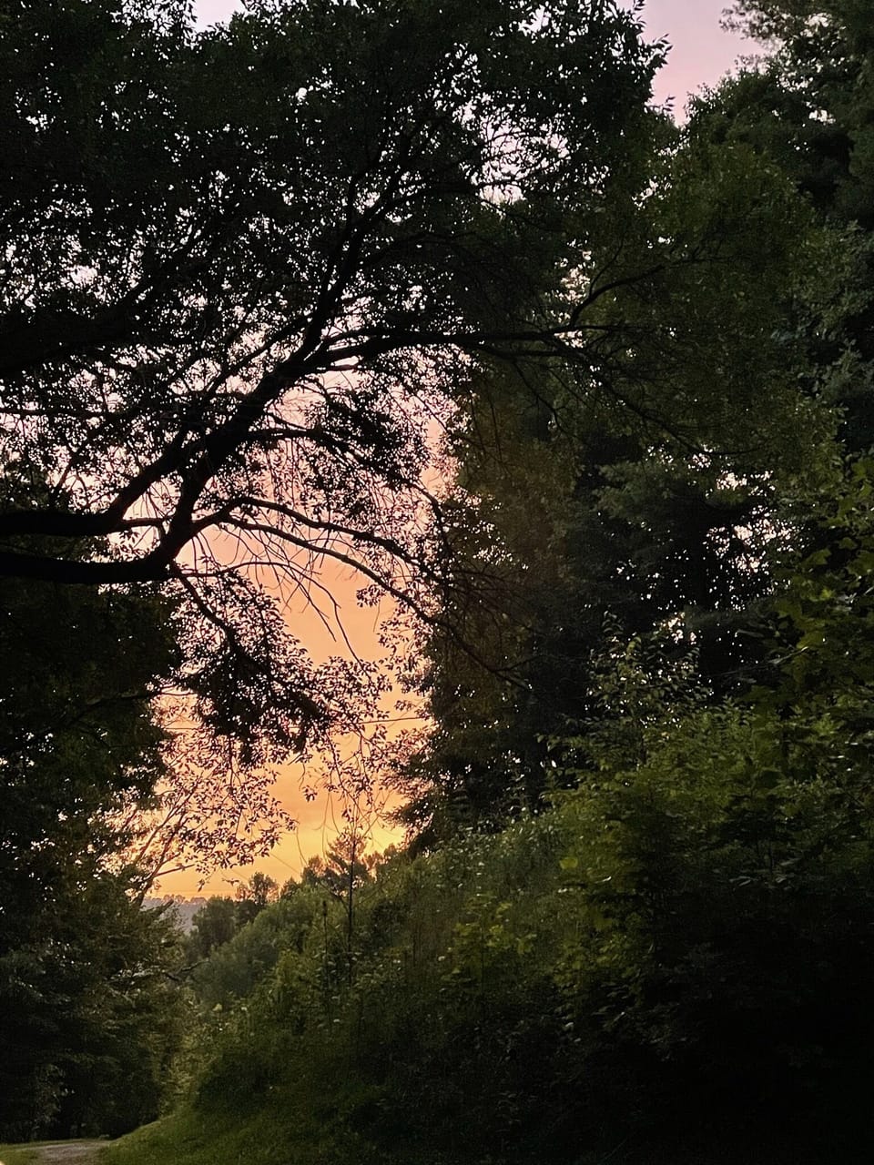 Beautiful sunsets from the front porch.