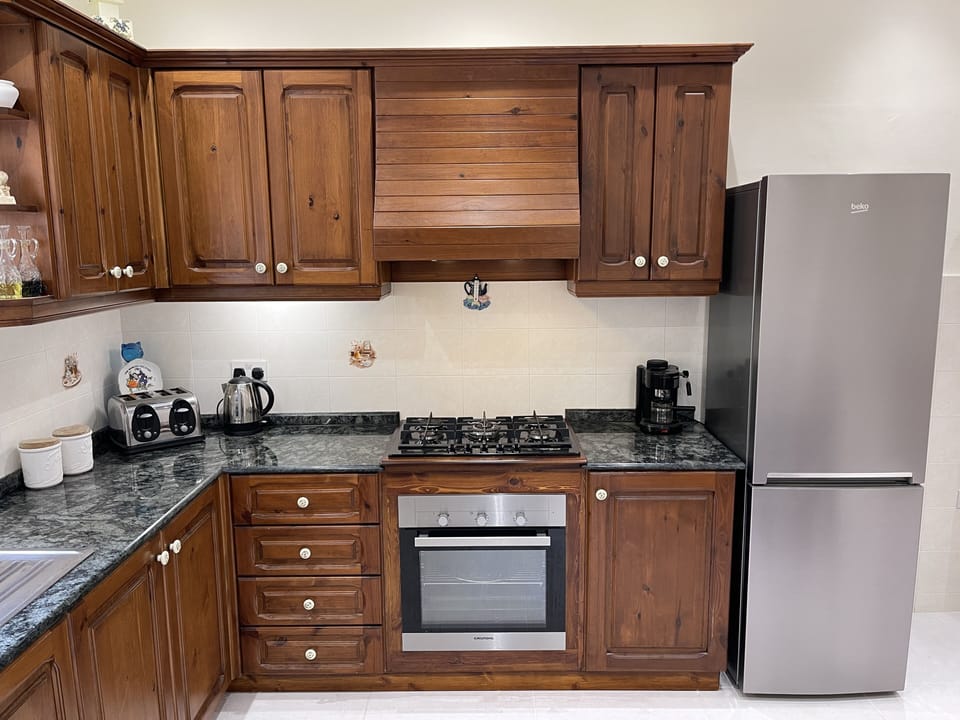 Apartment | Private kitchen | Fridge, oven, stovetop, electric kettle