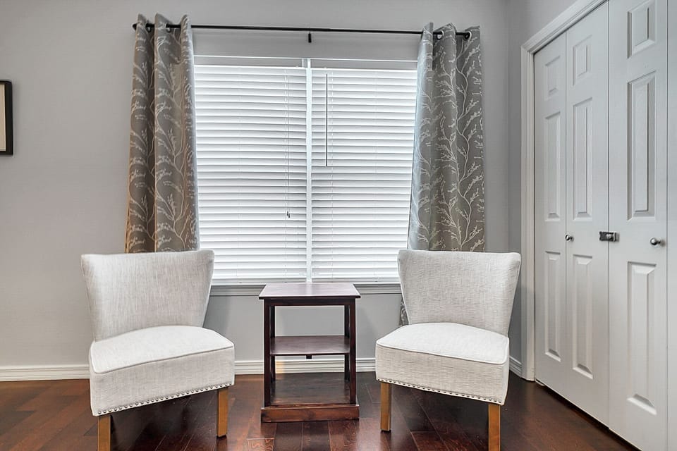 Lounge area in master suite.