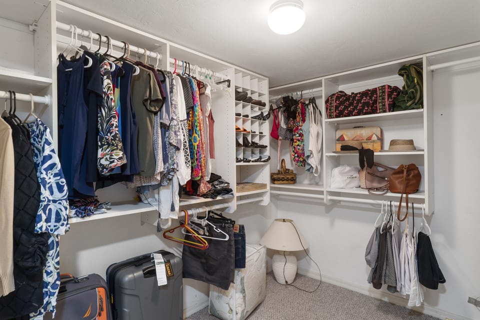 King Bedroom walk in closet dressing area