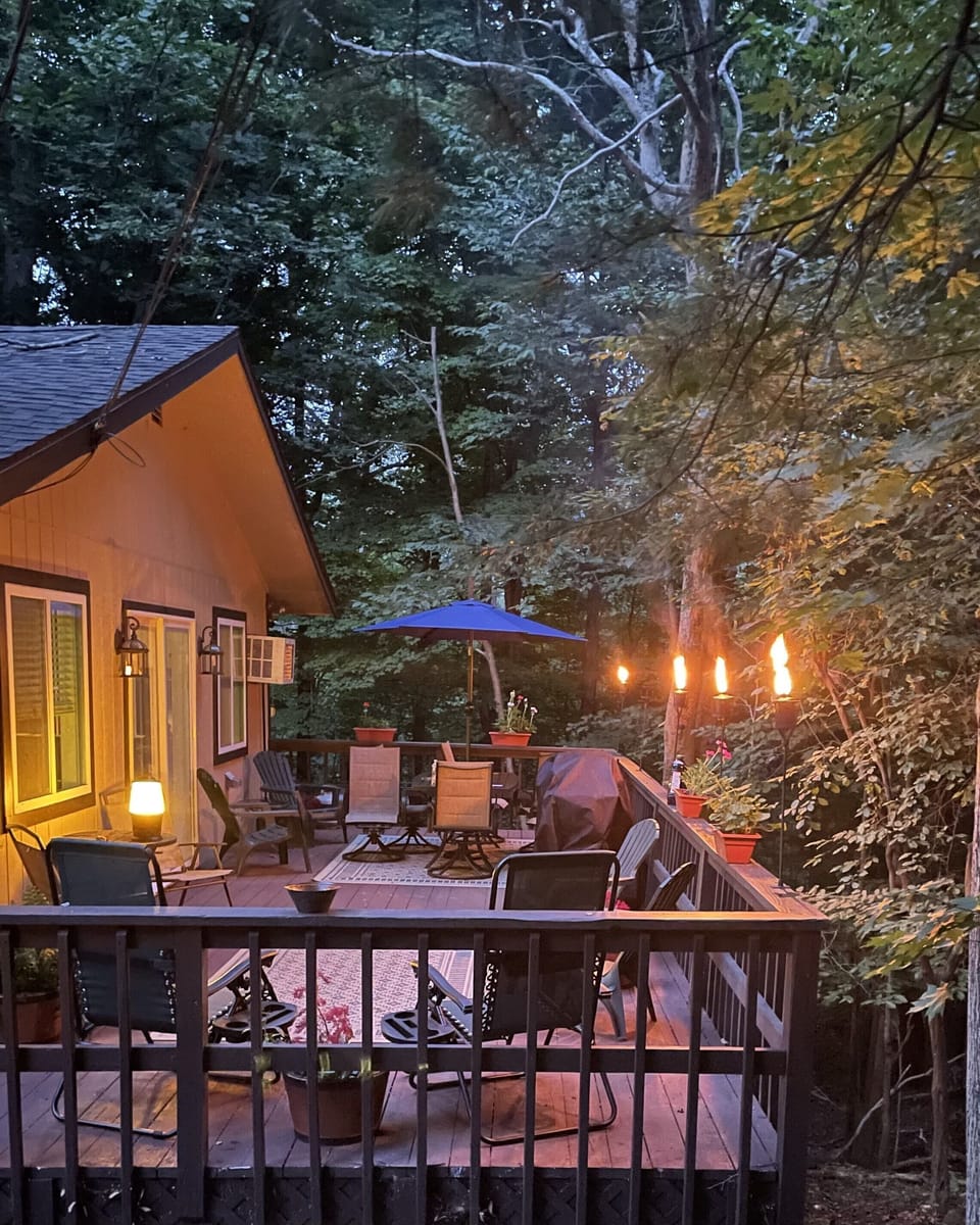 Beautiful evening on the deck 