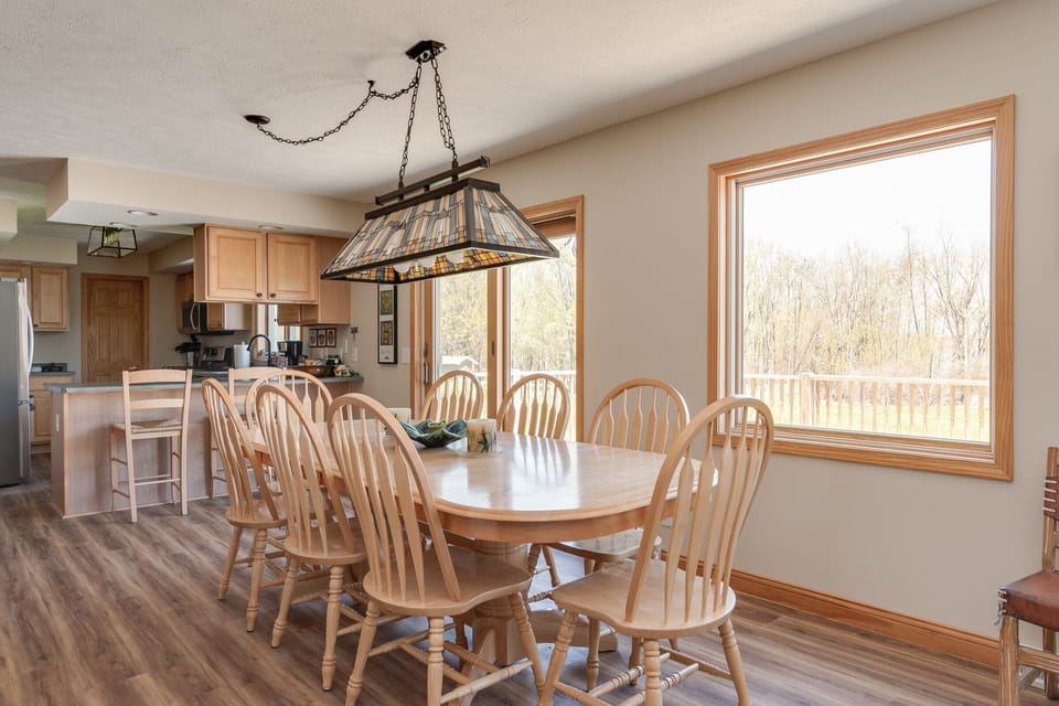 Dining room with lake views