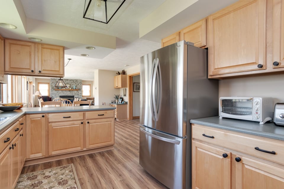 Fully stocked and renovated kitchen