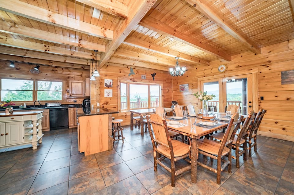 Large dining room with two tables