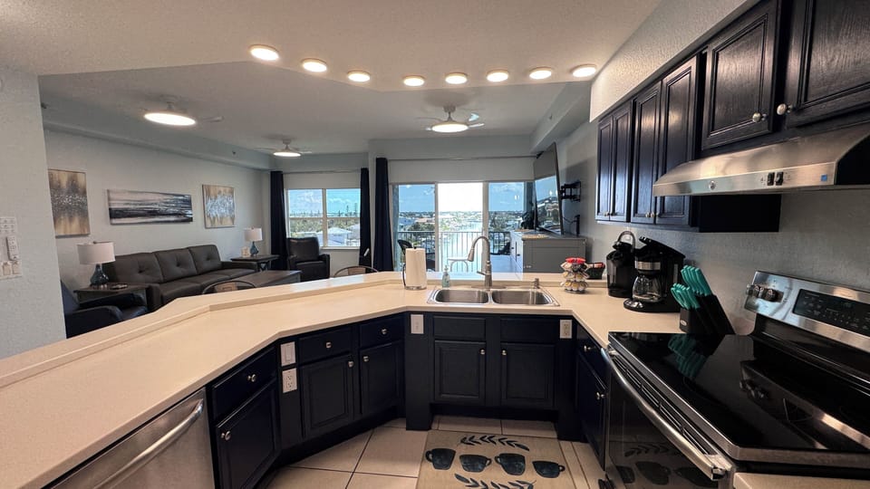 Kitchen open to Living Room