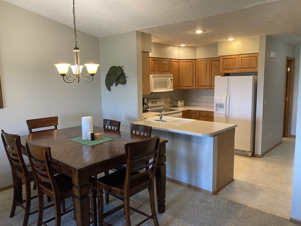 Dining area and kitchen