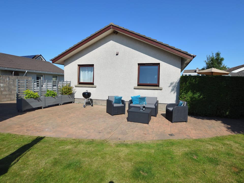Rear patio area | March Brown, Garmouth, near Elgin