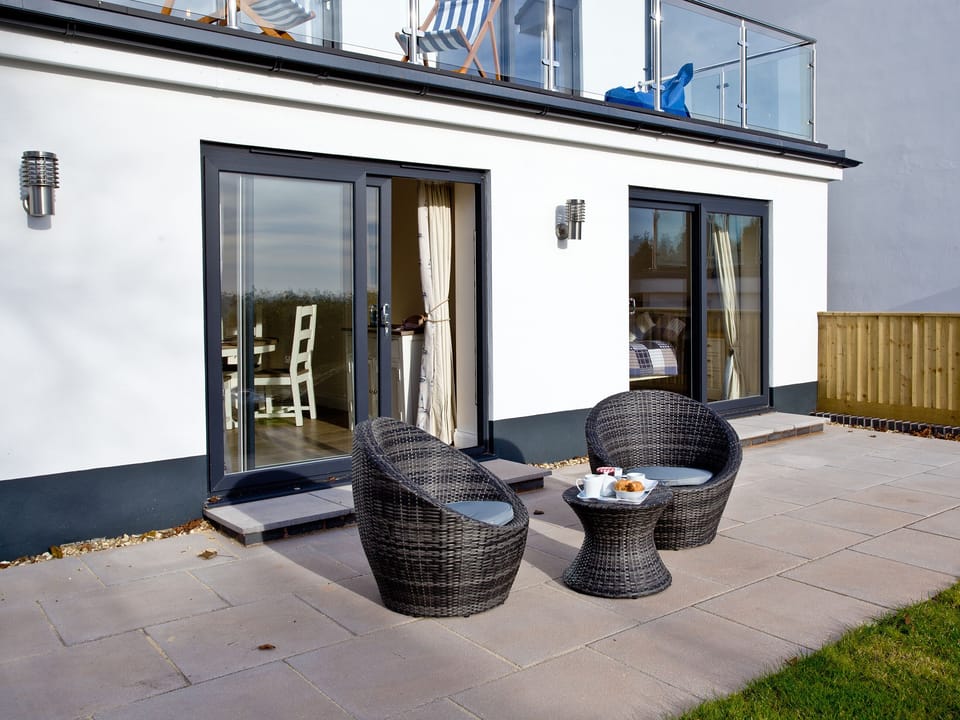 Patio | Orestone Garden Apartment - Orestone House, Teignmouth