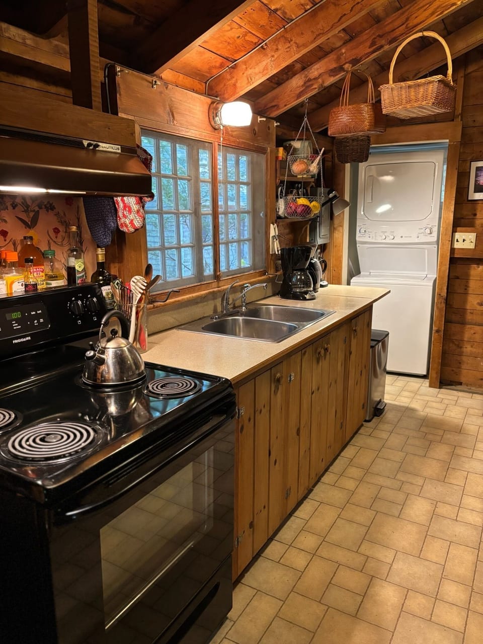 Small but mighty kitchen, fully stocked for cooking your catch of the day