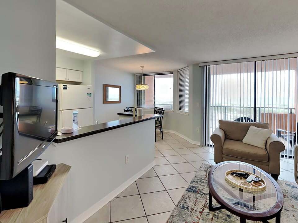 Living Area - TV and Access to Balcony
