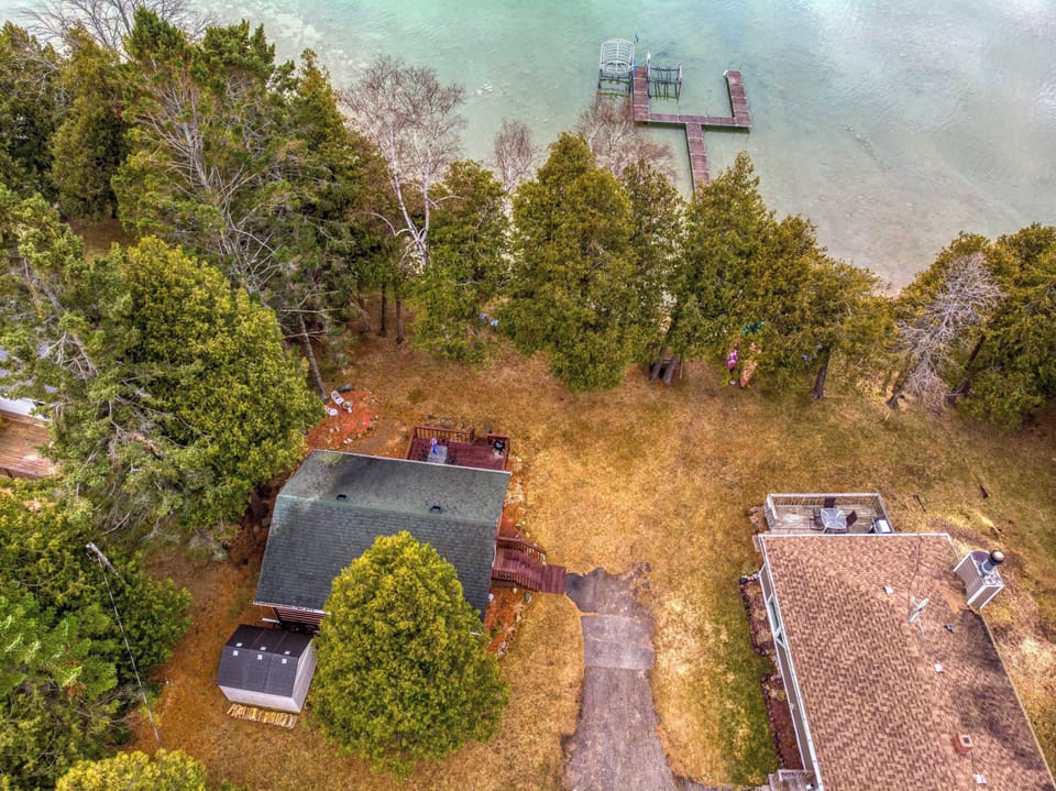 Aerial view of the property