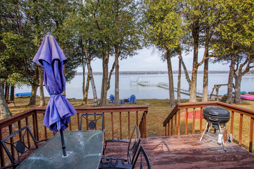 Great deck overlooking the water