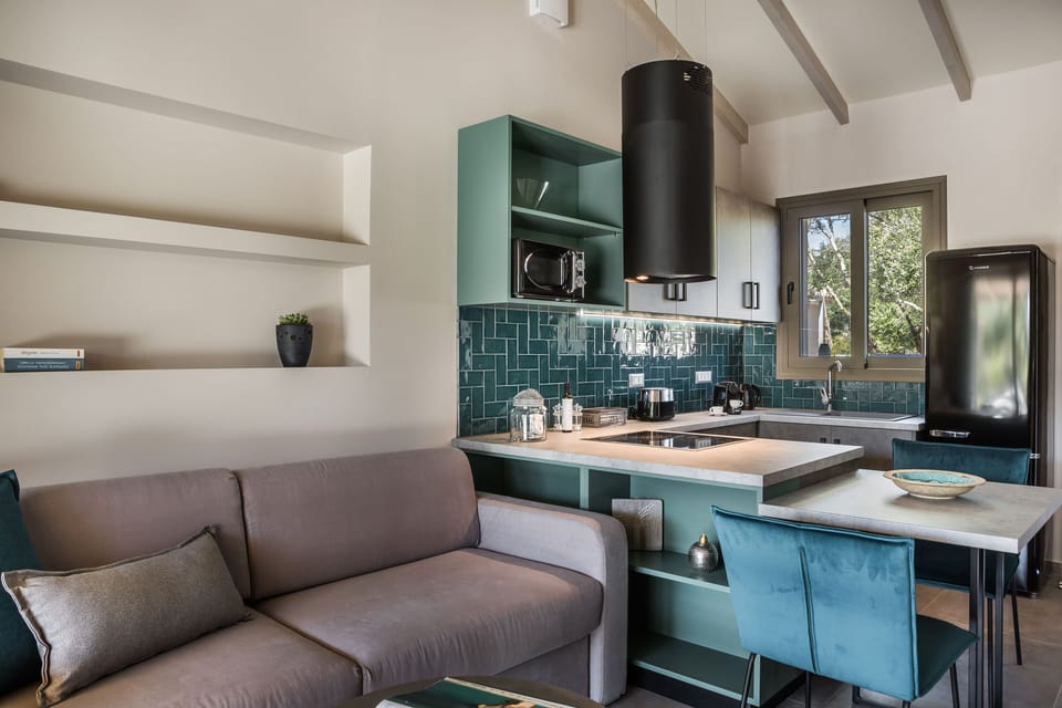 living room and kitchen