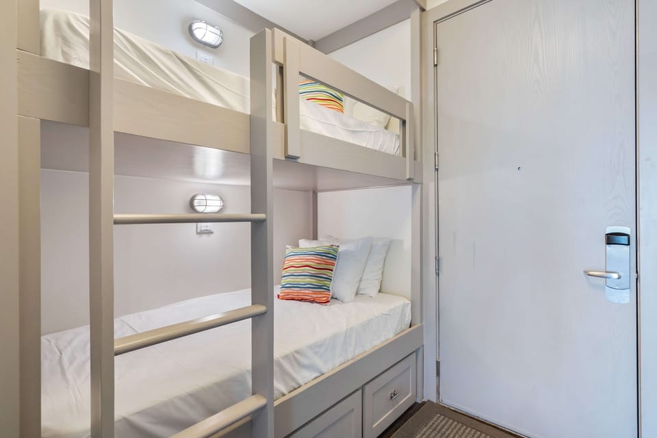 Sleeps 2 in a twin over twin bunk