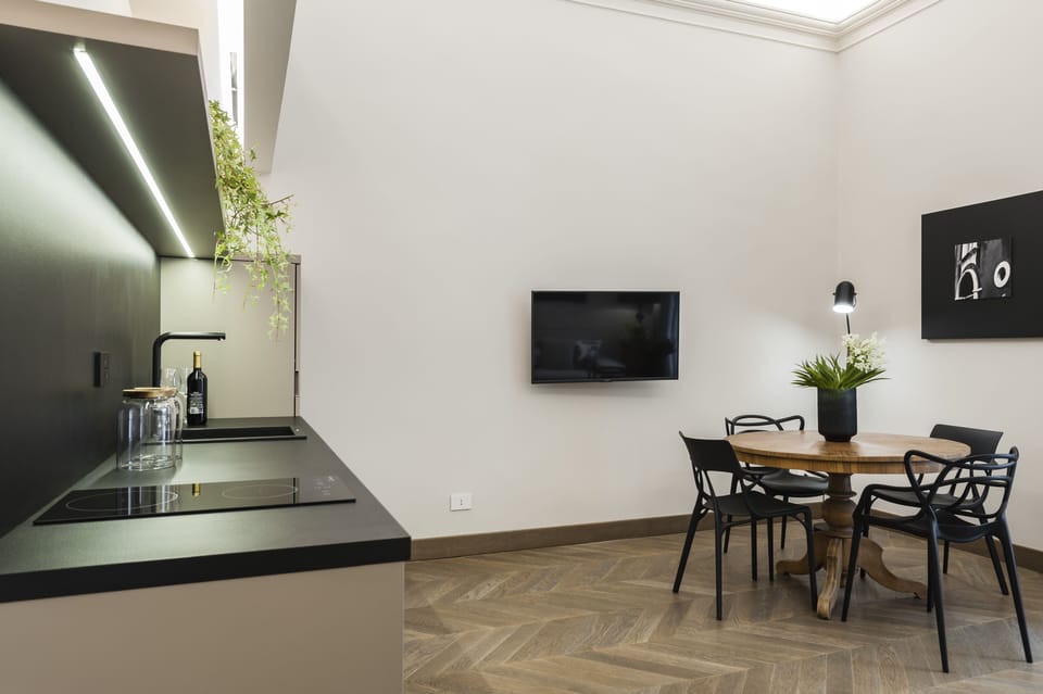 Apartment, 1 Bedroom | Private kitchen | Fridge, microwave, stovetop, coffee/tea maker