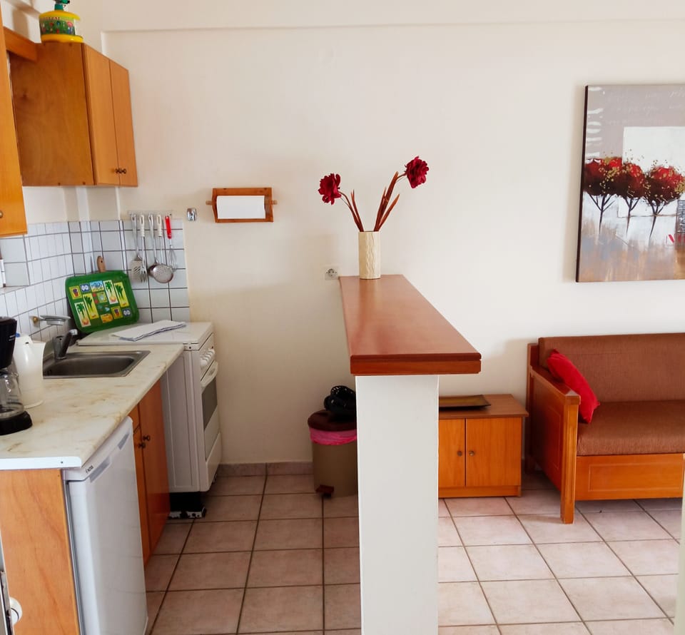 Apartment | Private kitchen | Fridge, oven, stovetop, coffee/tea maker