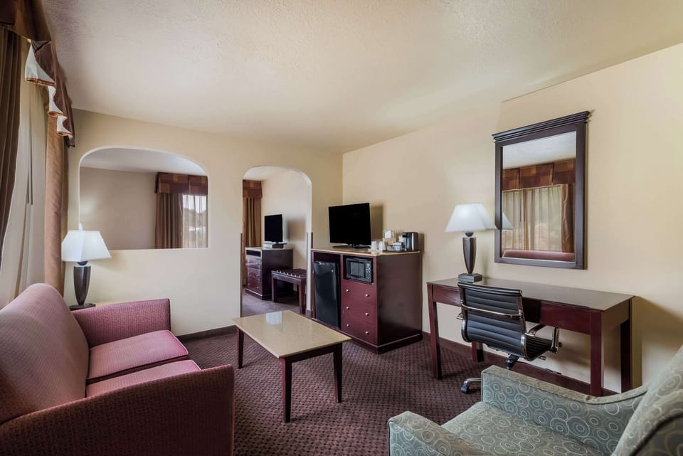Suite, 1 King Bed, Non Smoking, Refrigerator & Microwave (with Sofabed) | Premium bedding, down comforters, pillowtop beds, in-room safe