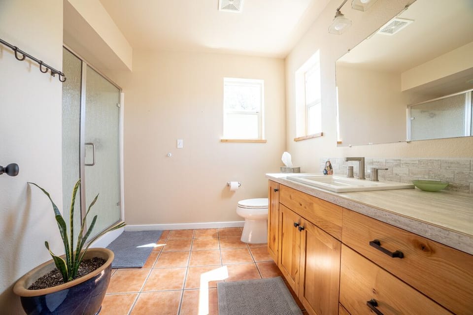 Roomy, clean inviting downstairs bathroom