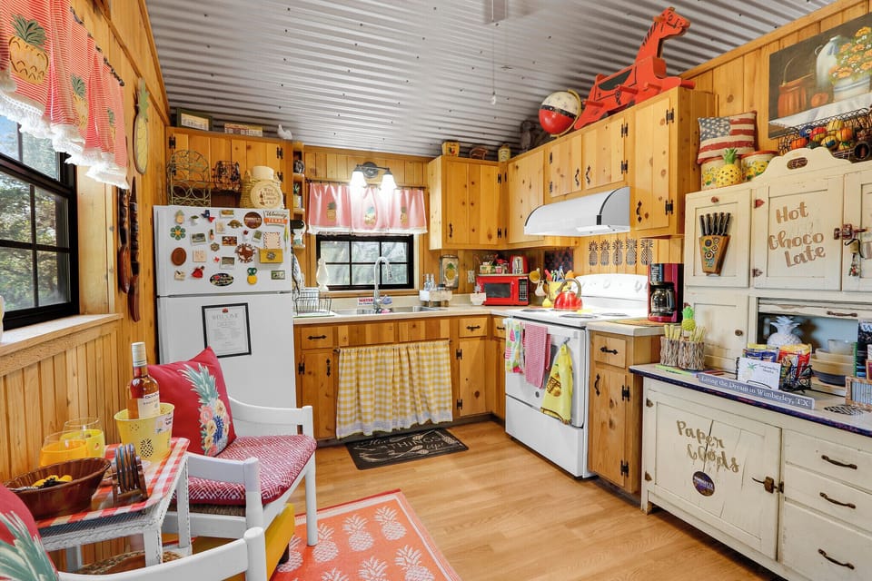 Open kitchen and living area