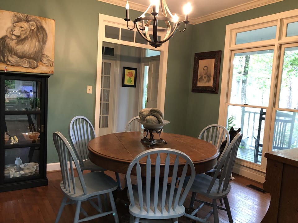 Dining room. Open to kitchen and foyer.