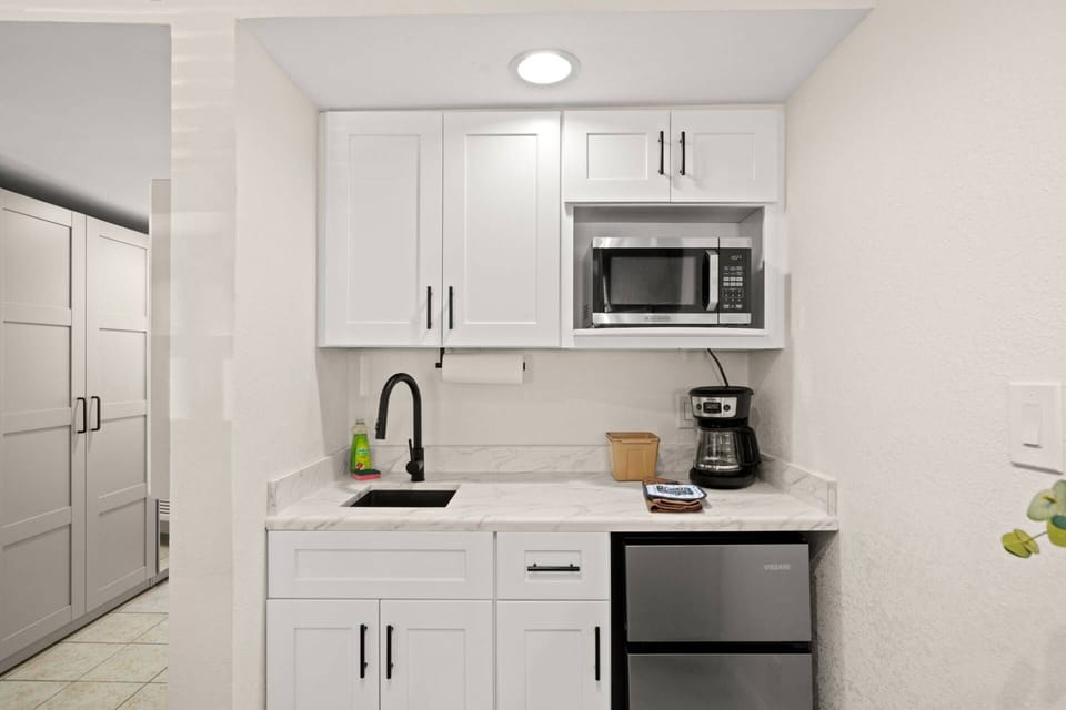 Kitchenette with Mini-Fridge, Microwave, and Coffee Maker