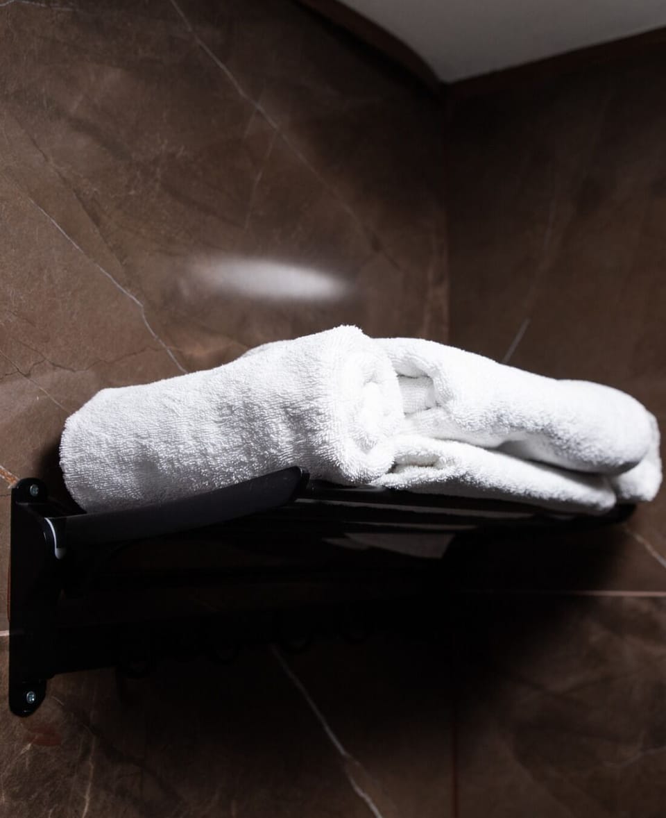 Shower, free toiletries, hair dryer, bathrobes