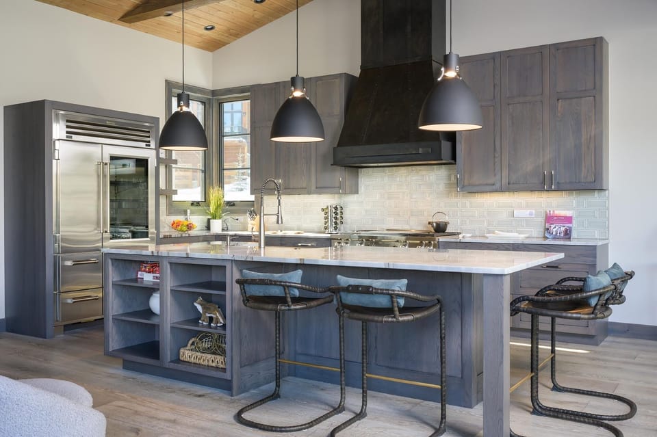 Seating for four at the kitchen island