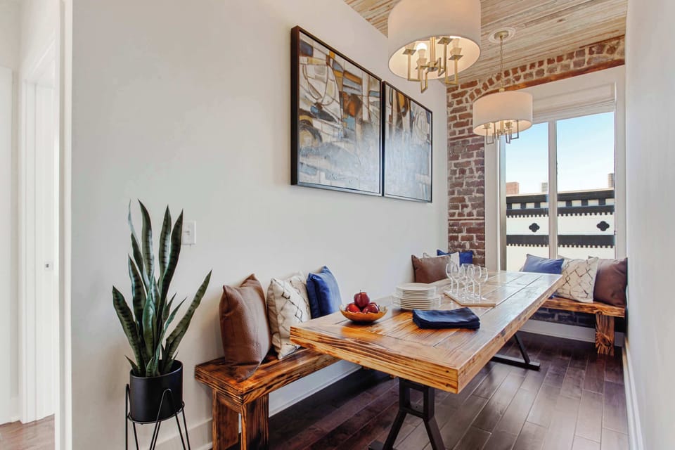 Dining Area | Dining Table Adjacent to Kitchen | First Floor of Third Floor Unit