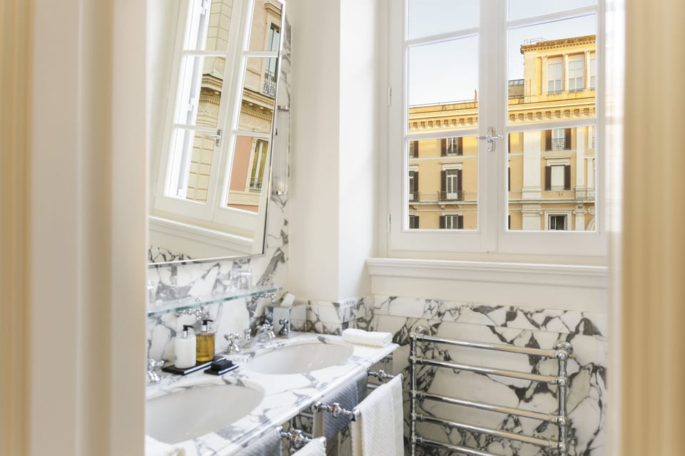 Shower, free toiletries, hair dryer, bathrobes