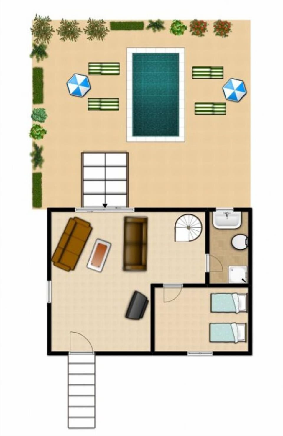 House | 2 bedrooms, WiFi