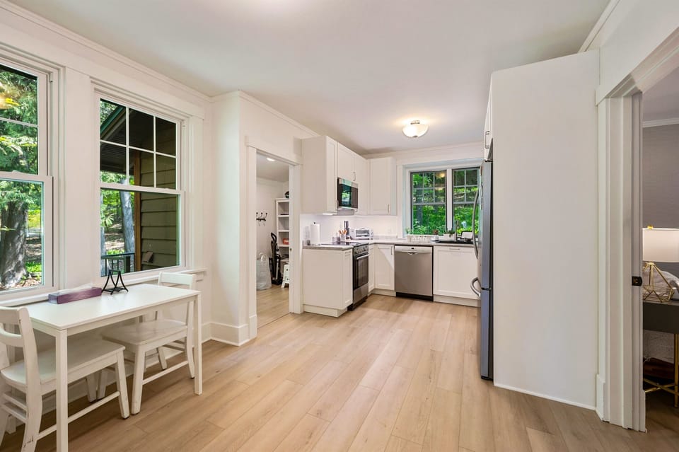 Cook a gourmet meal in the brand new, remodeled, full stocked kitchen