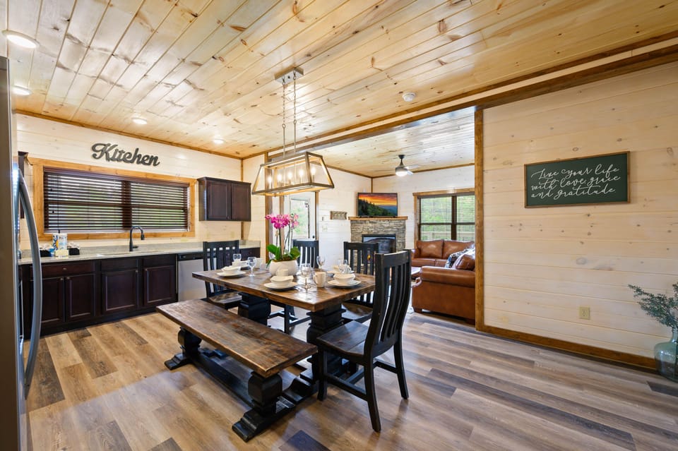 Kitchen open to LR