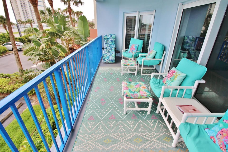 Beautifully decorated balcony
