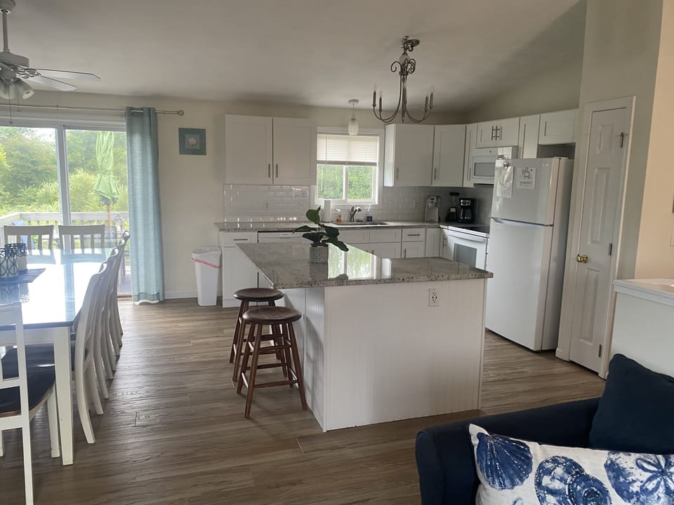 New kitchen includes new appliances.  
