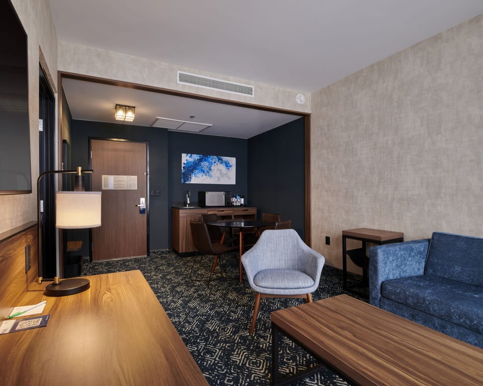 Suite, 1 Bedroom | Living area | 45-inch Smart TV with cable channels, TV
