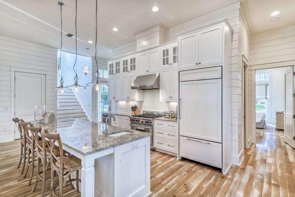 Gourmet kitchen with high-end appliances
