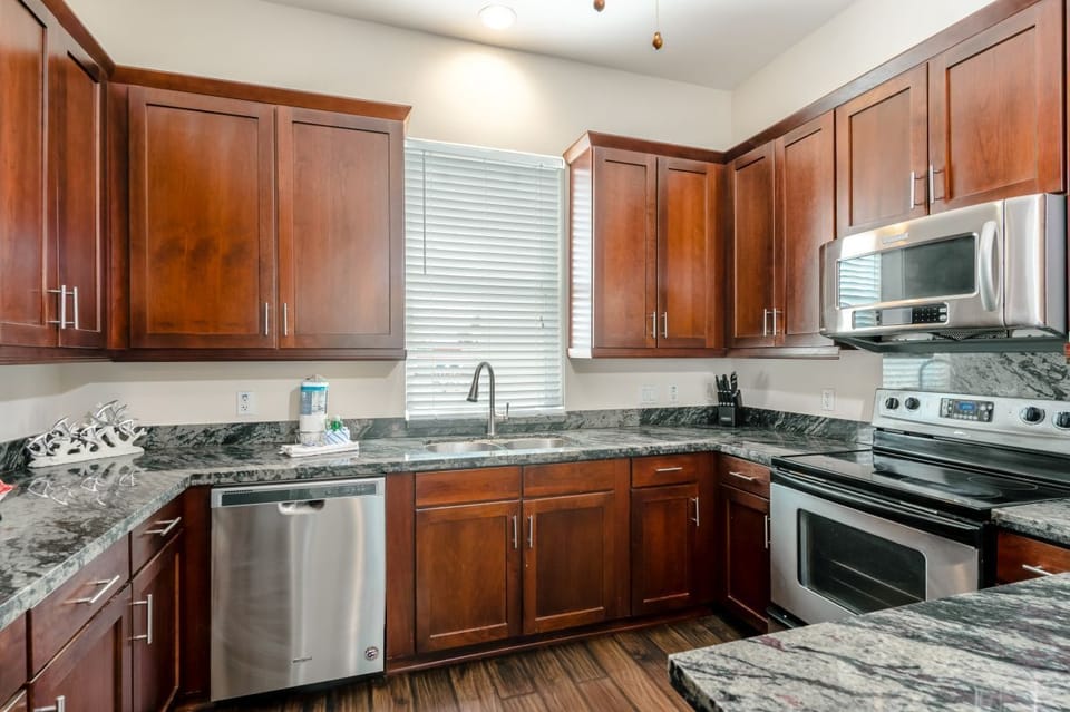 South Padre Island rentals with full kitchens are a must-have for the perfect family beach vacation, and ours is on the top of that list. With stainless steel appliances and ample counter tops, our South Padre vacation rental will have your mouth watering!