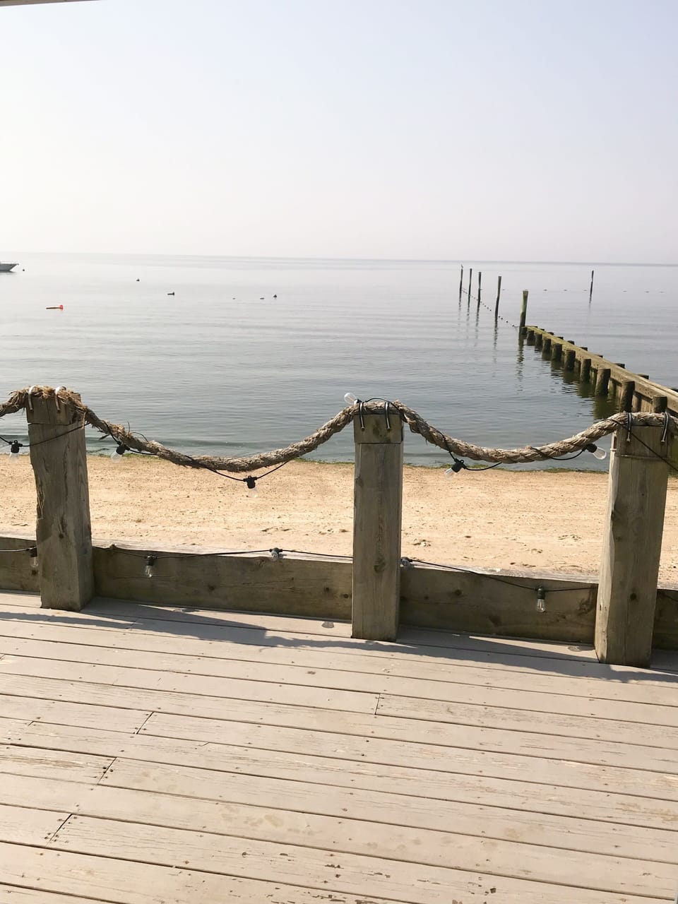 Deck of private beach