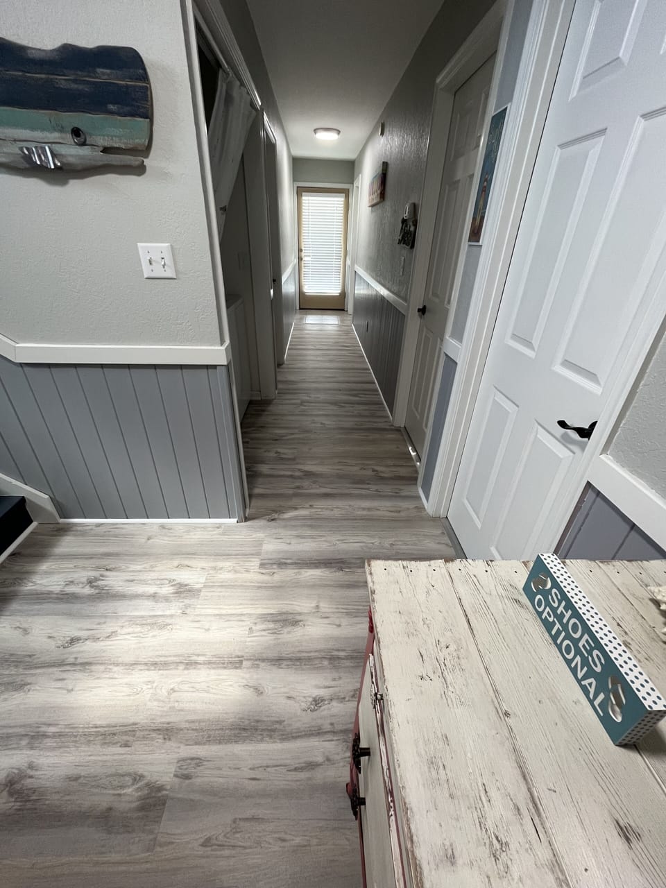 Hallway to 4 bedrooms