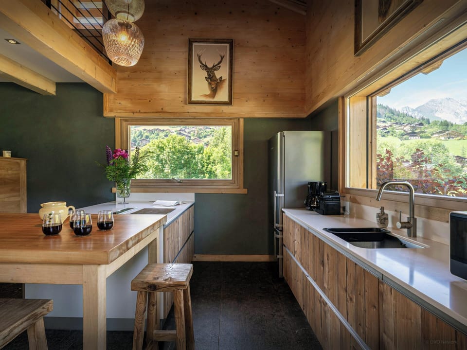 Kitchen with view