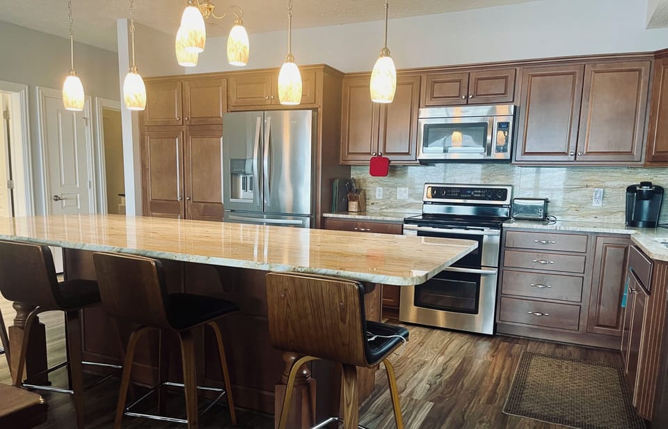 Open kitchen with island