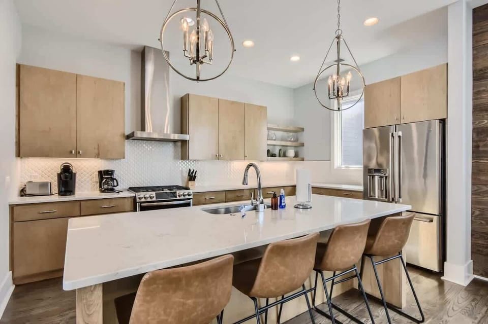 Kitchen with bar seating