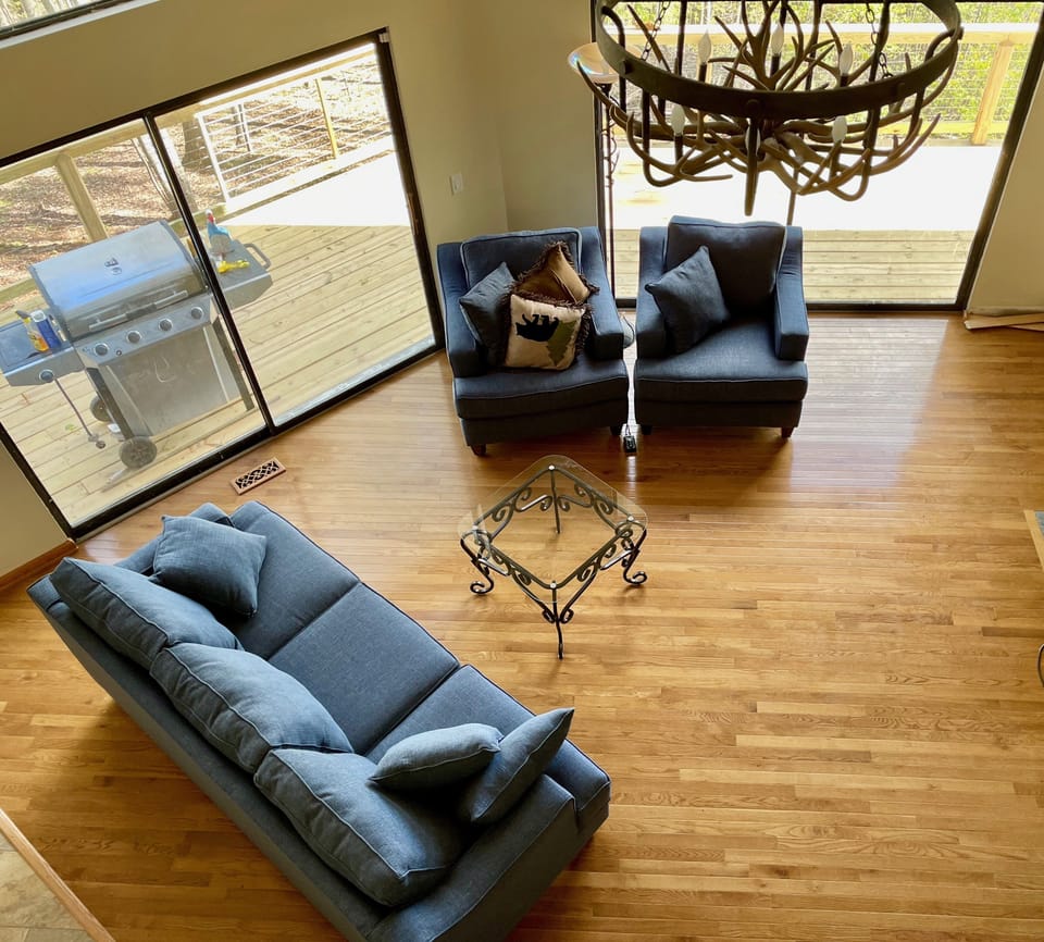 Living room view from loft