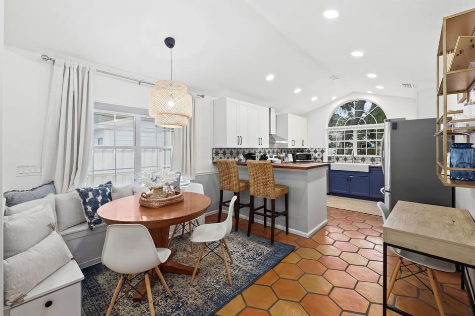 Cozy breakfast nook for morning coffee
