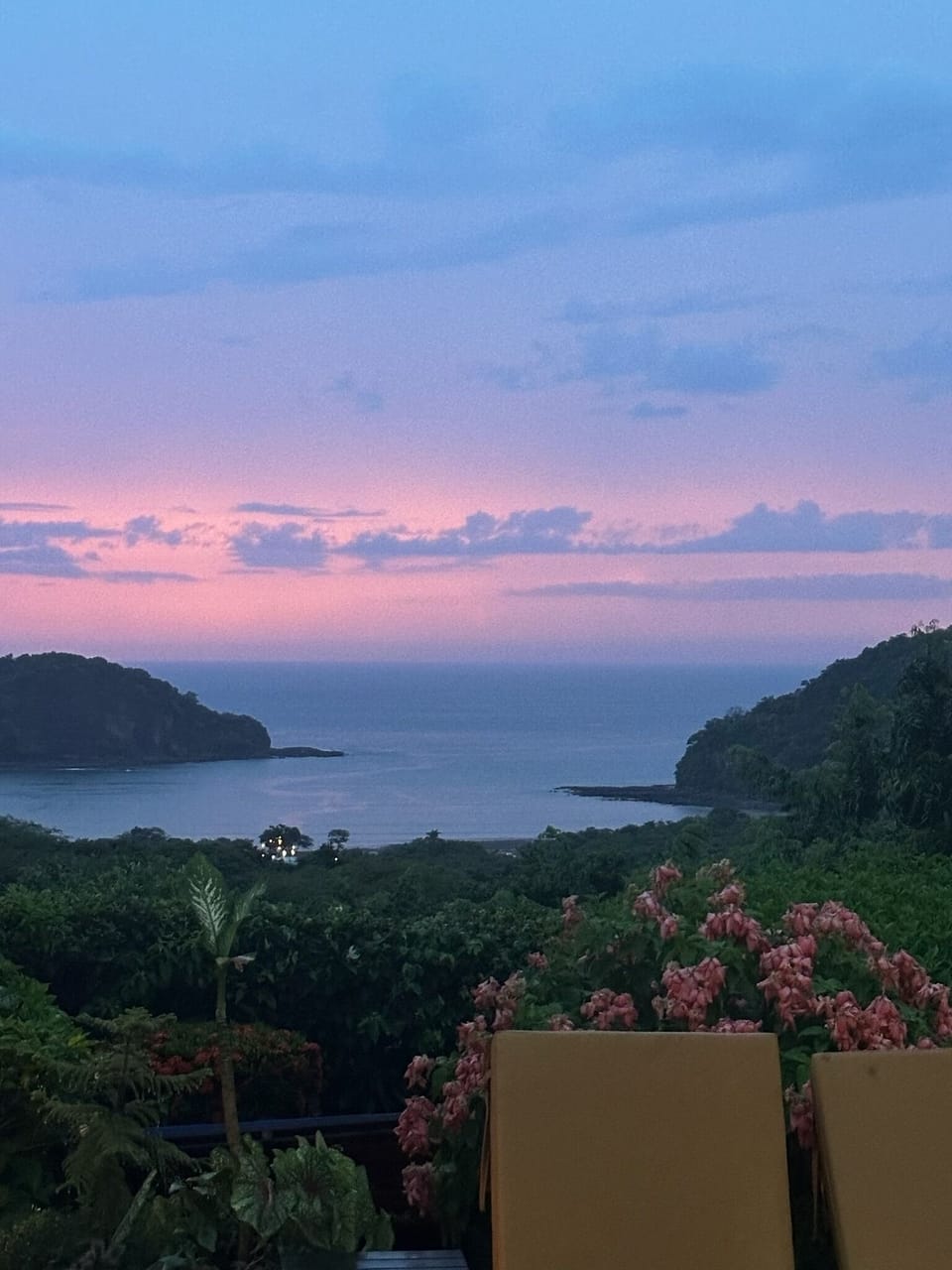 Sunset view of ocean